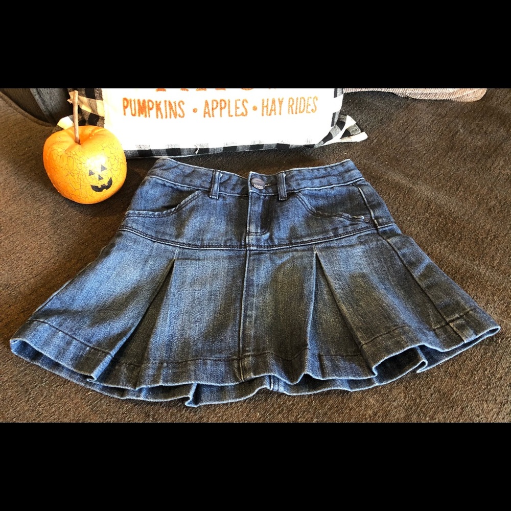 GAP Kids Pleated Denim Skirt